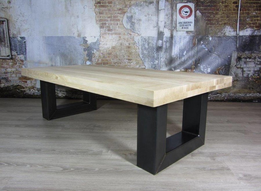 Stalen salontafelpoot model U Zwaar zwart