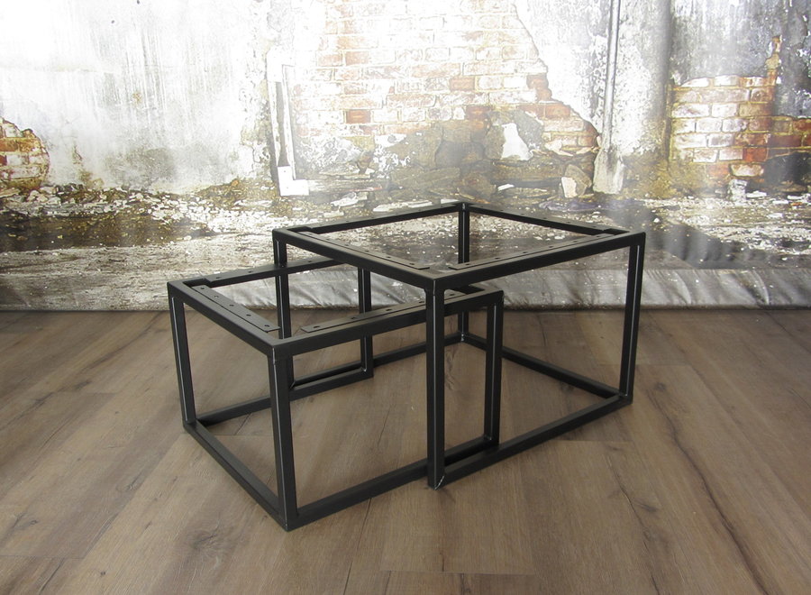 Vierkante stalen salontafel frames