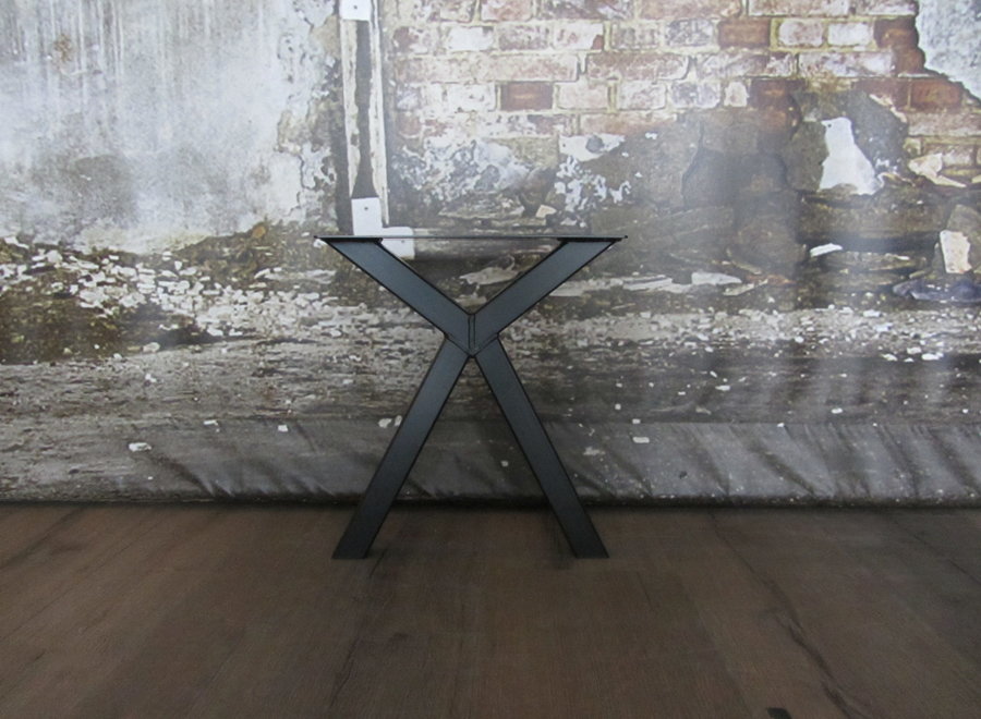 Losse industriele bankpoot model Scissor zwart