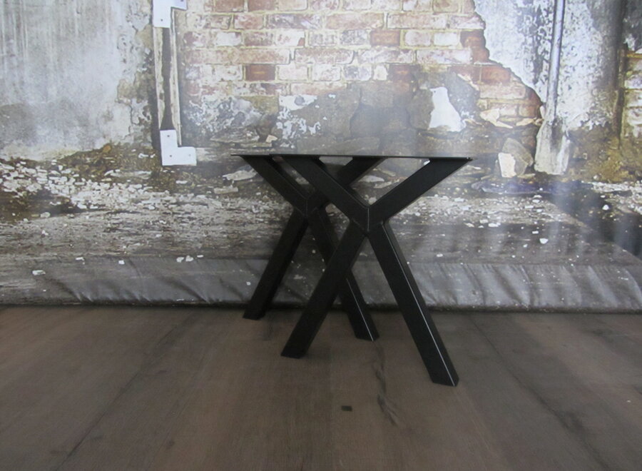 Losse industriele bankpoot model Scissor zwart