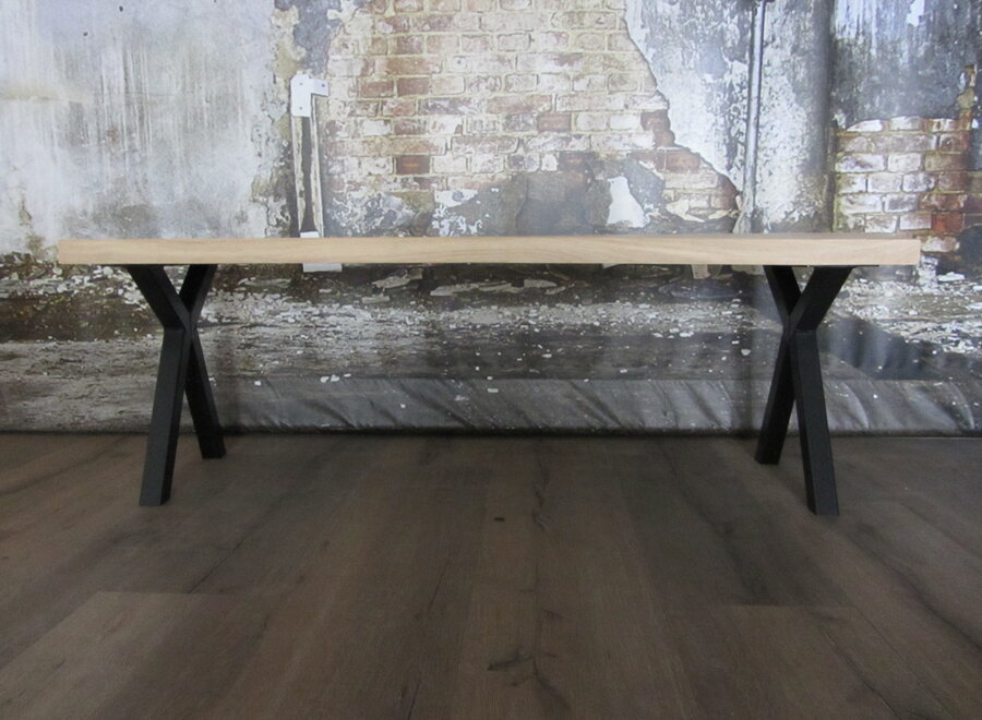 Losse industriele bankpoot model Scissor zwart