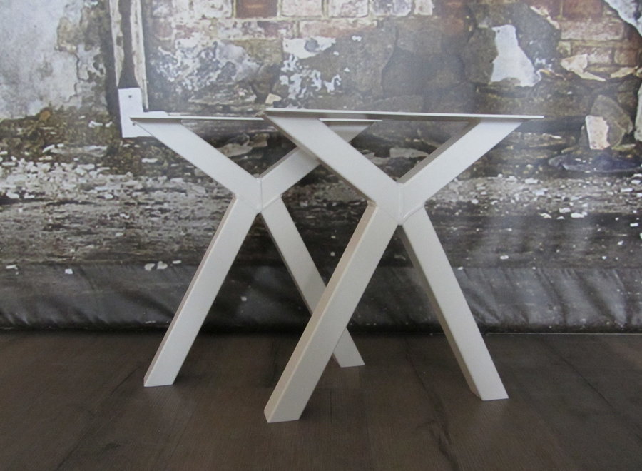 Losse industriele bankpoot model Scissor wit