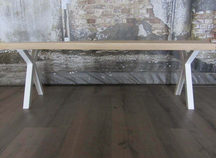 Losse industriele bankpoot model Scissor wit