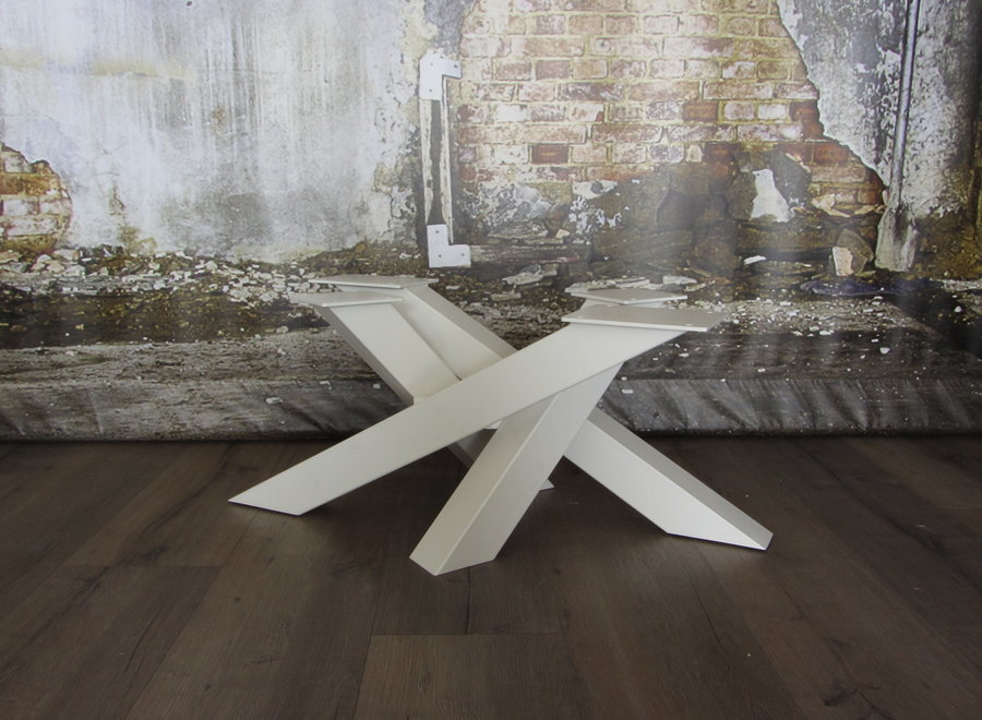 Stalen salontafelpoot Twist wit