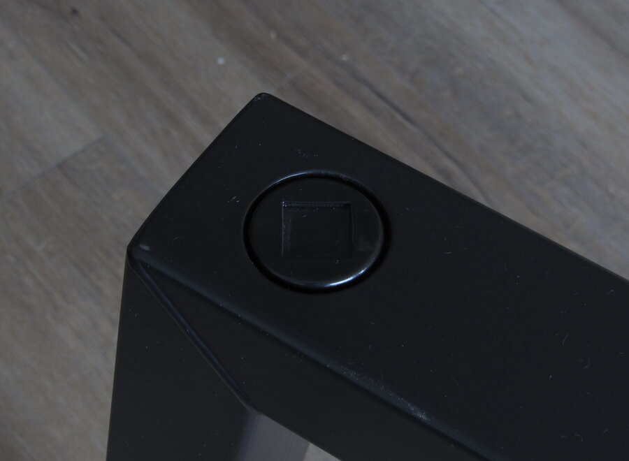 Stalen tafelpoot Criss-Cross zwart