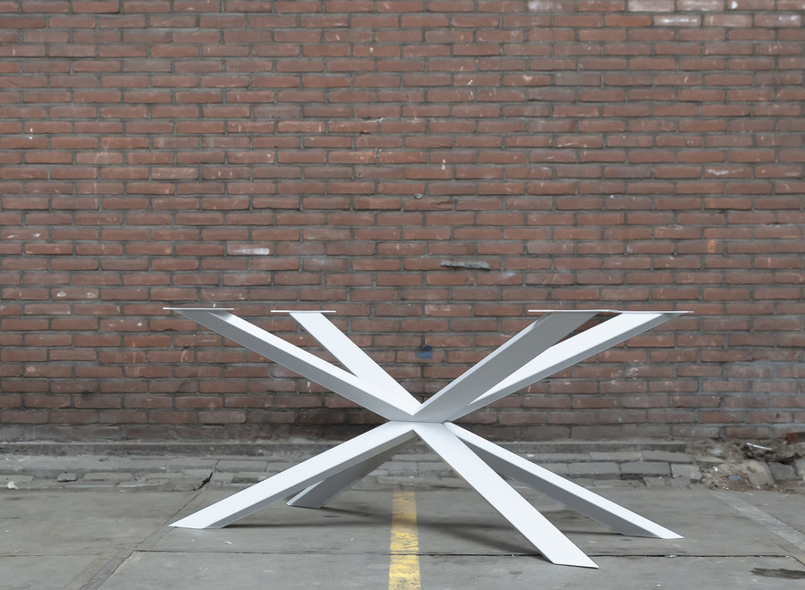 Stalen Spider tafelpoot wit