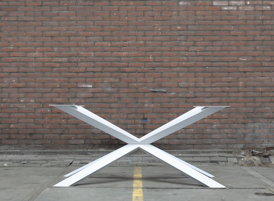 Stalen Spider tafelpoot wit