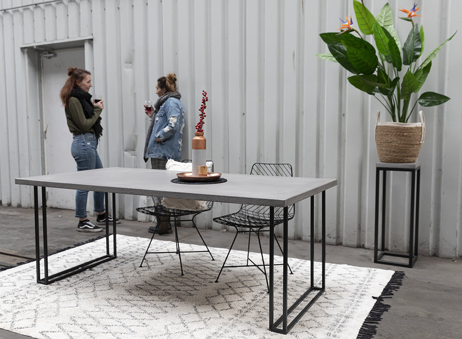 Handgemaakt stalen Twin U tafelonderstel wit