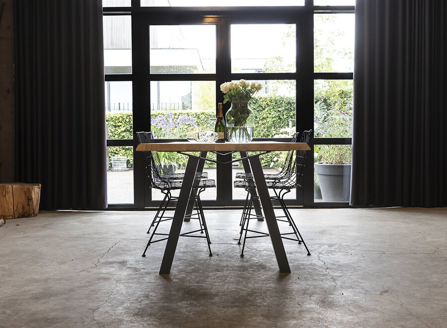 Stalen tafelpoot M model WIT