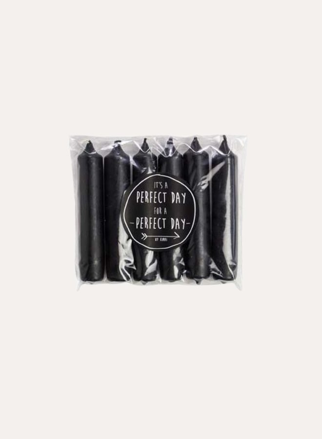 Short Dinner Candles - Black