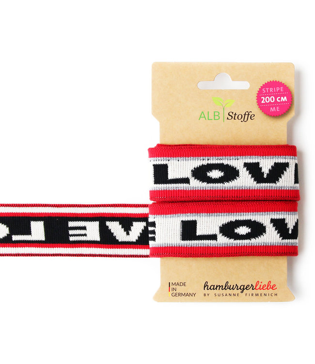 StripeMe ALBstoffe Love rood