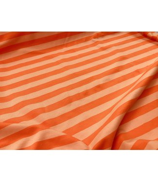 ALB stoffe Ahoy nautische stripes oranje jersey