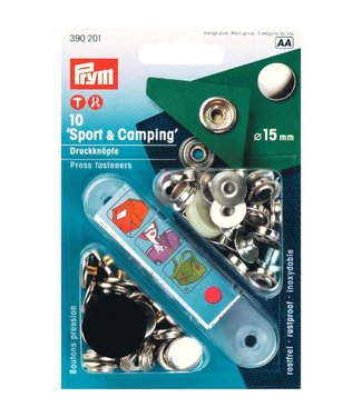 Prym Drukknopen sport en camping 15mm zilver