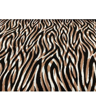 Viscose geweven met elasthan zebra print