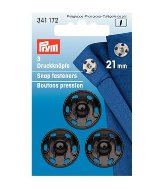 Prym Drukkers 21mm zwart