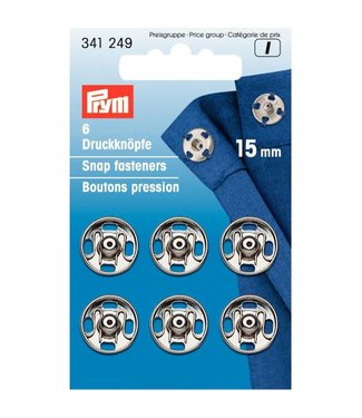 Prym Drukkers 15mm Zilver