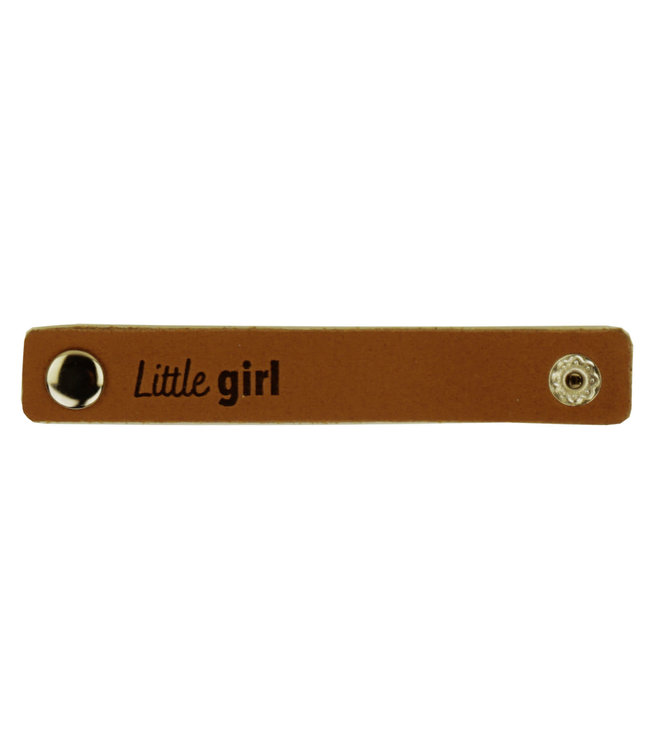 Leren Label Little Girl 10 x 1,5 cm col 004