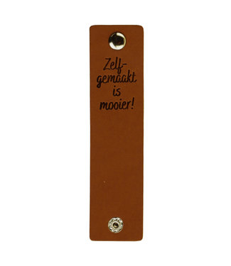 Durable Leren Label Zelf gemaakt is mooier 12x3cm col 4