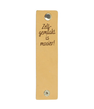 Durable Leren Label Zelf gemaakt is mooier 12x3cm col 1