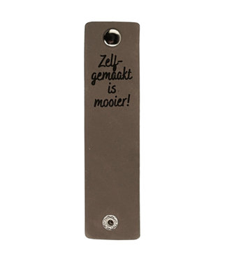 Durable Leren Label Zelf gemaakt is mooier 12x3cm col 3