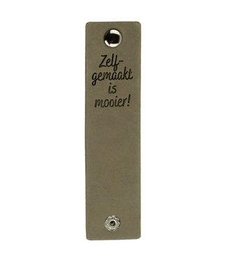 Durable Leren Label Zelf gemaakt is mooier 12x3cm col 2