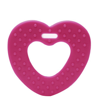 Durable Bijtring hart met noppen, 2 stuks 786 fuchsia