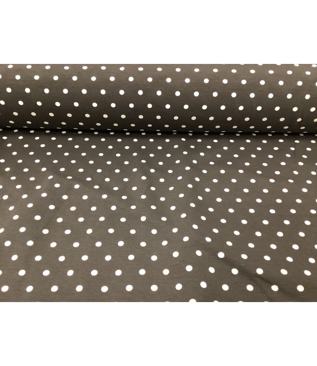 Polka dots zwart/wit tricot