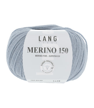 Lang Yarns Merino 150 blauw grijs 123