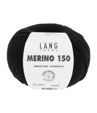 Lang Yarns Merino 150 Zwart 0004