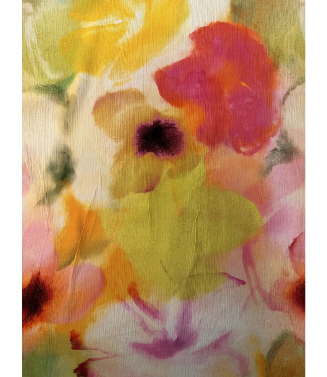 Viscose Colorful Art flowers