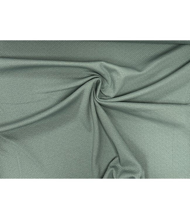 3D katoen stretch jacquard - Sea Pine