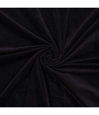 Polytex Stretch katoenen corduroy col black