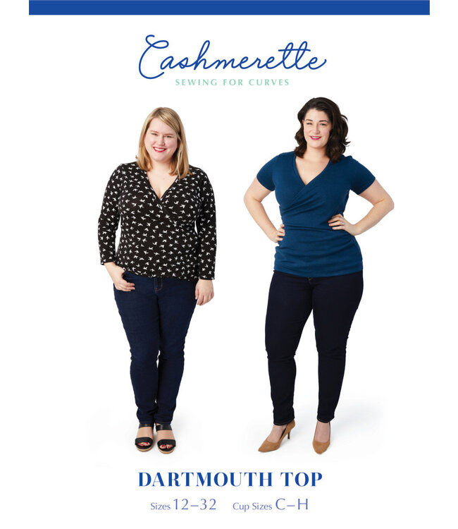 Cashmerette Dartmouth Top Curves Sized 12-32