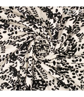 Fibre Mood Viscose EcoVero met zwart/wit print Fibre Mood