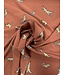 Outlet Polyester stretch met vogels