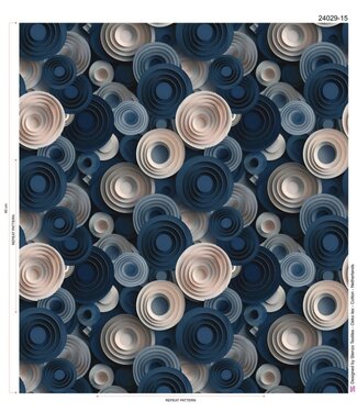 Stenzo Tricot Cirkels blauw/camel