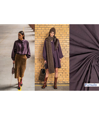 Fibre Mood Geweven VI tencel finished aubergine FM792524-682
