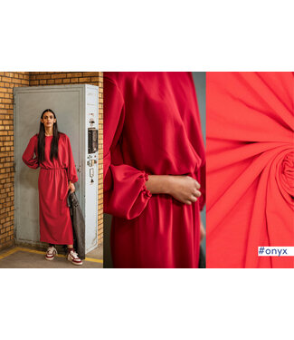 Fibre Mood Geweven crepe rood FM794324-610