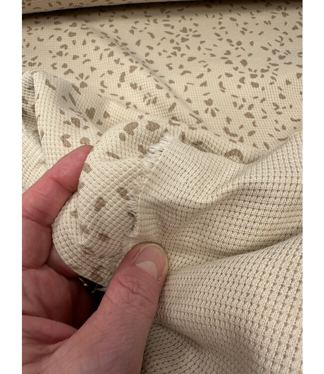 Tricot waffle linnen/cafe