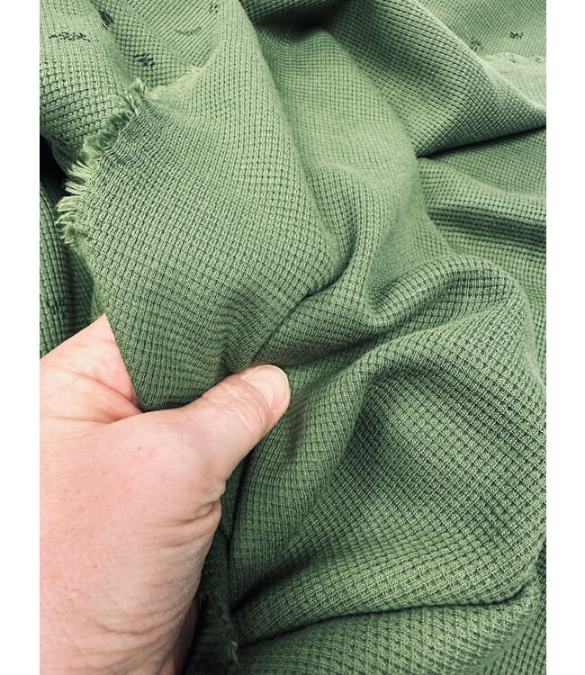 Tricot waffle army green