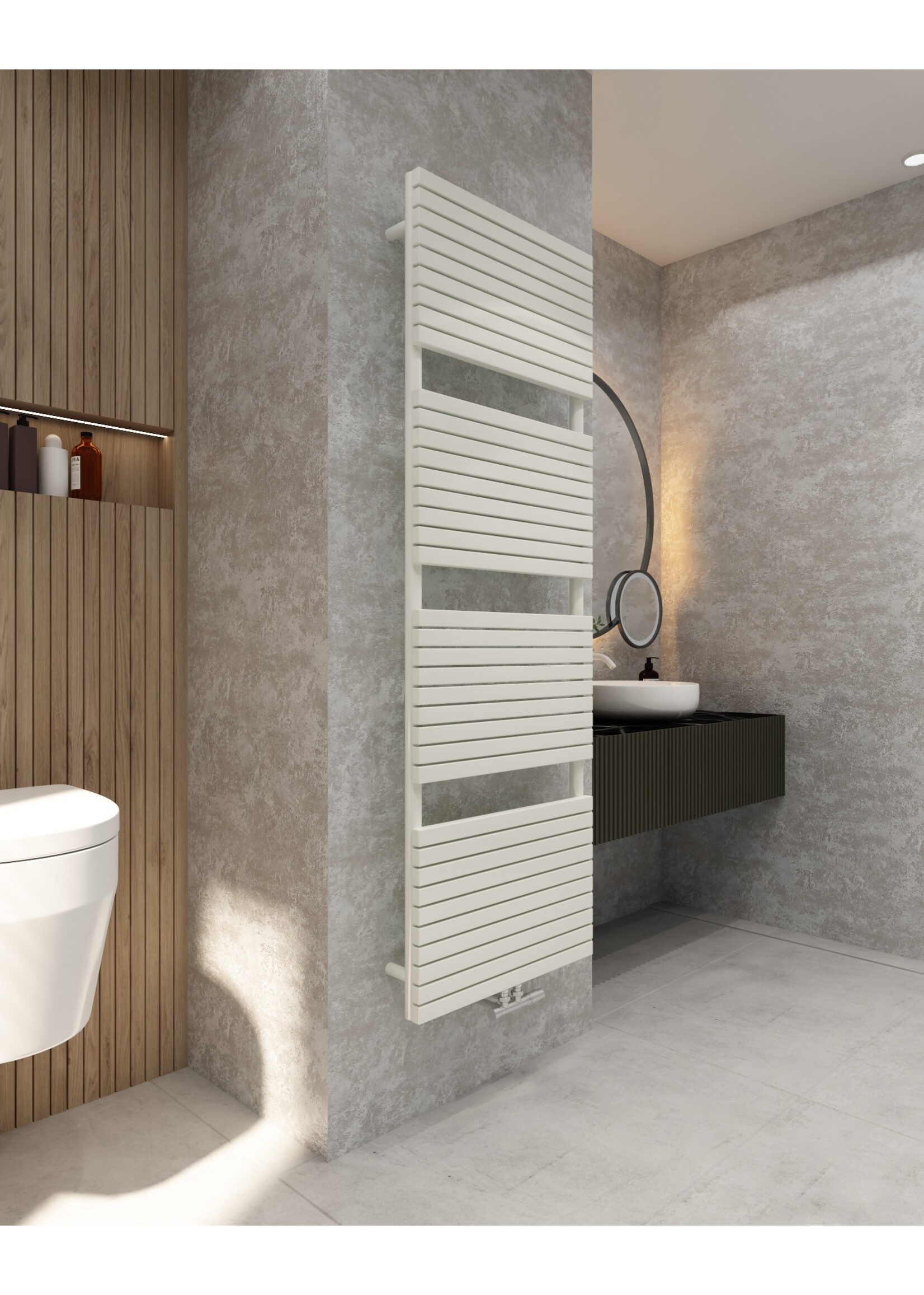 Verezzo  handdoekradiator mat wit 60 x 180 cm