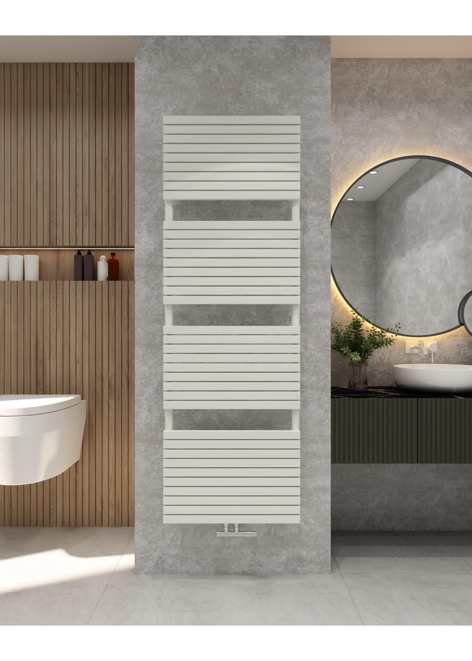 Verezzo  handdoekradiator mat wit 60 x 180 cm