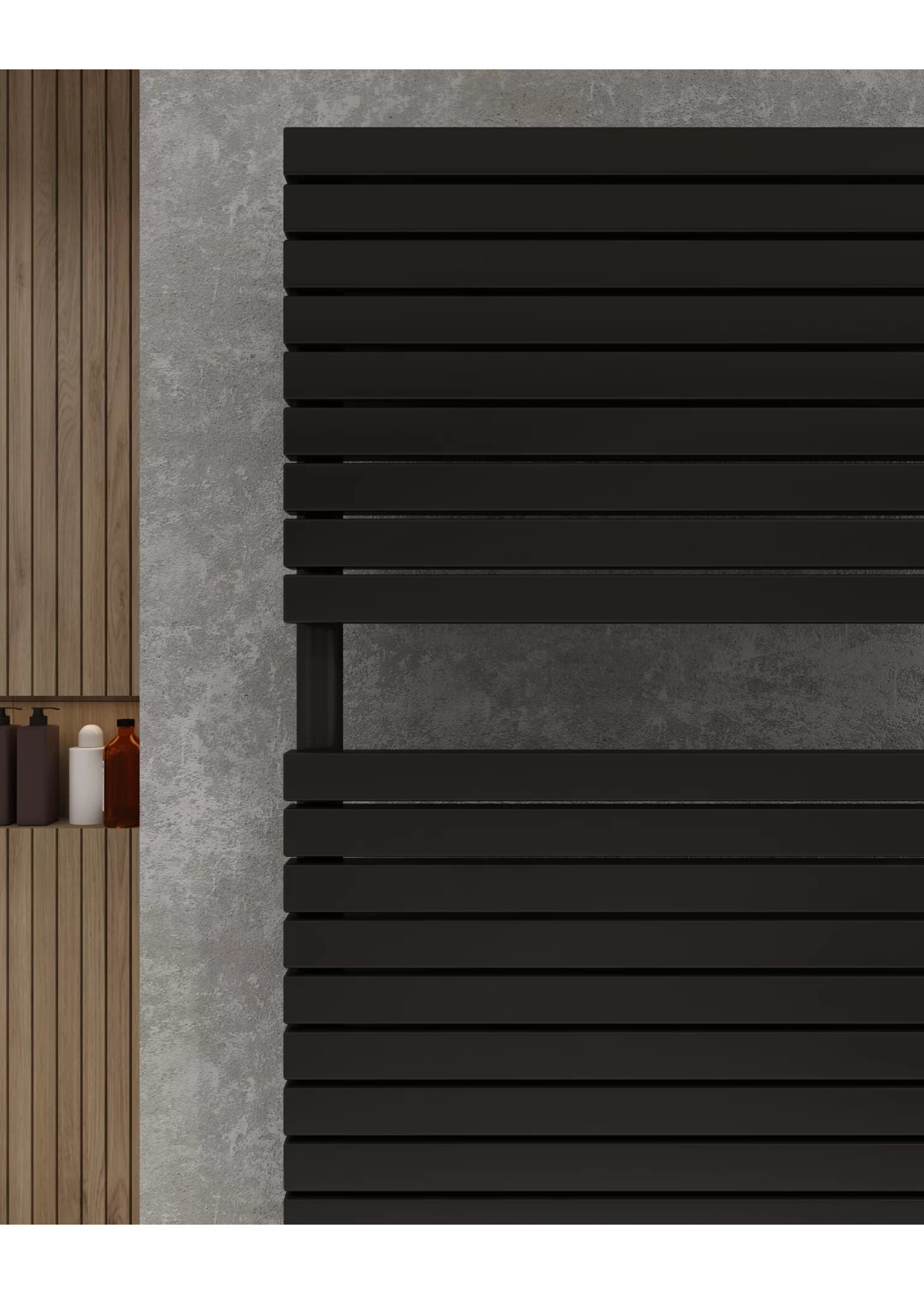 Verezzo  sèche-serviettes mat noir 60 x 180 cm