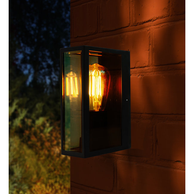 PURPL Lampada da parete industriale per lampadine E27 LED Nero