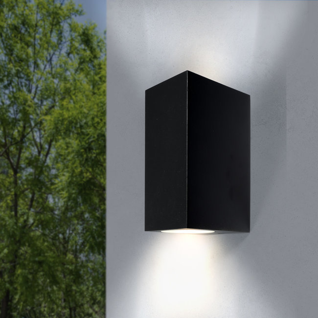 PURPL Faretto LED GU10 Doppio quadrato a muro nero/bianco