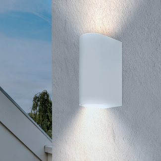 PURPL Lampada da parete doppia luce | Forma D | Bianco