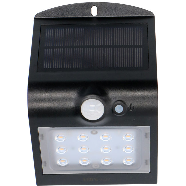 PURPL Lampada Solare Kyoto | 3000K | Sensore | 1,5W | Nero