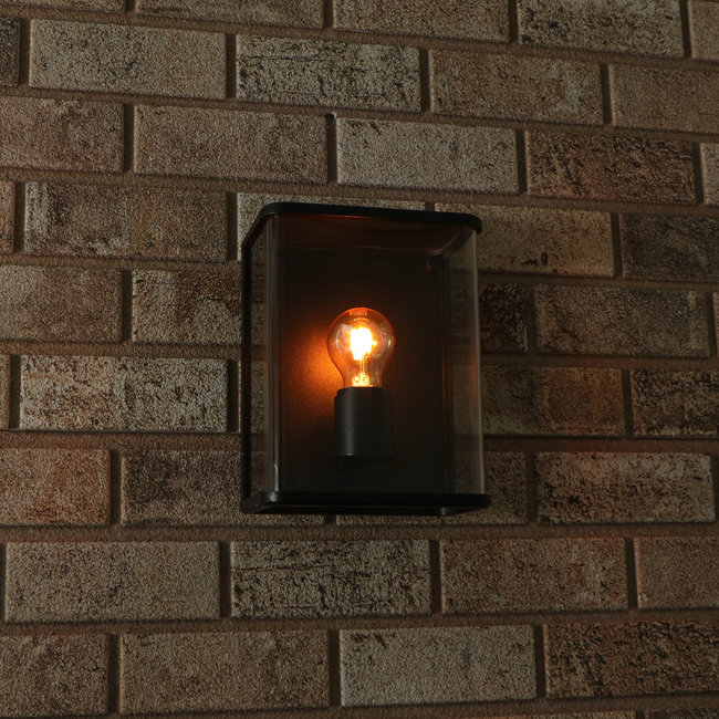 PURPL Lampada da parete esterna Paxton | Attacco E27 | IP44 | Nero
