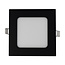 PURPL Faretto LED - 120mm - 3000K Bianco Caldo - 6W - Quadrato - Incasso - Nero