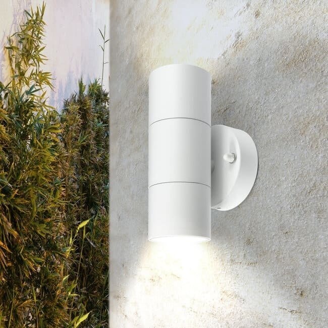 PURPL Lampada da parete doppia luce | Tondo | Bianco